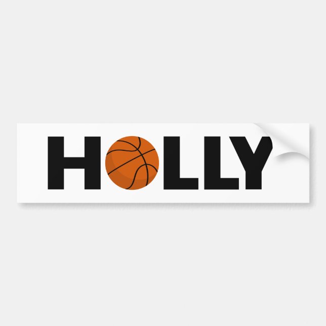 Holly Basketball Bumper Sticker (Front)