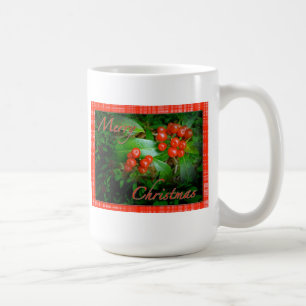Holly Berries Christmas Greetings Coffee Mug