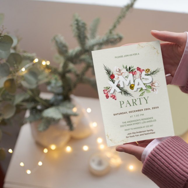 Holly Berries Christmas Invitation (Creator Uploaded)