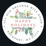 Holly Berries Elegant Return Address Label<br><div class="desc">Designed to coordinated with the Festive Holly and Berries Collection</div>