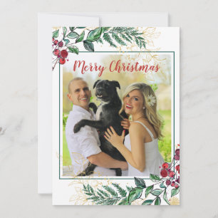 Holly Berries Floral Botanical Photo Christmas