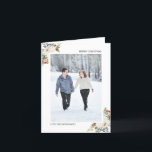 Holly Berries & Floral Season's Greetings 2 Photo Holiday Card<br><div class="desc">Modern and chic design printed Elegant Holly Berries and Winter Floral Frame Season's Greetings 2 Photo Holiday Christmas Card that can be customized with your text. Please click the "Customize it" button and use our design tool to modify this template. Check out the Graphic Art Design store for other products...</div>