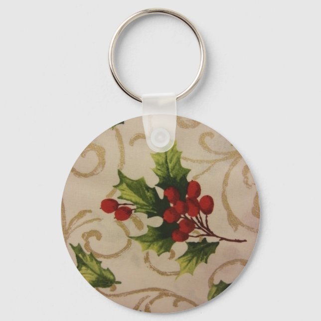 Holly Berries Key Ring (Front)