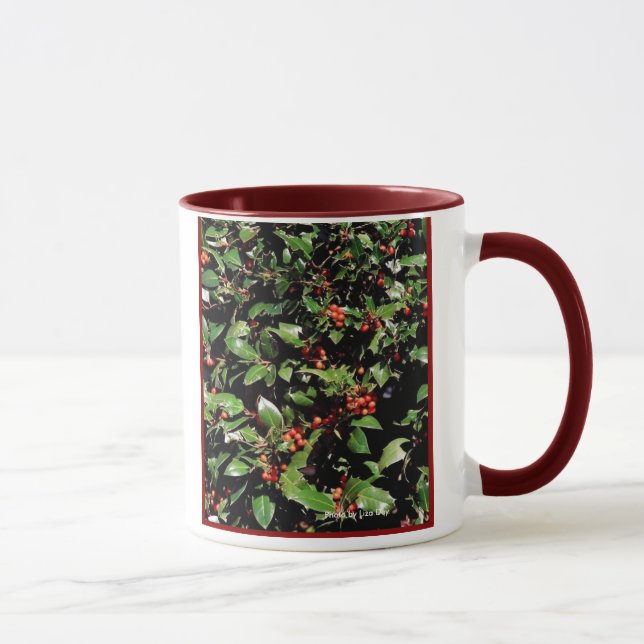 'Holly & Berries' Mug (Right)