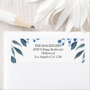 Holly Berries Personalised Christmas Return Address Label
