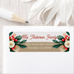 Holly Berries Return Address Labels
