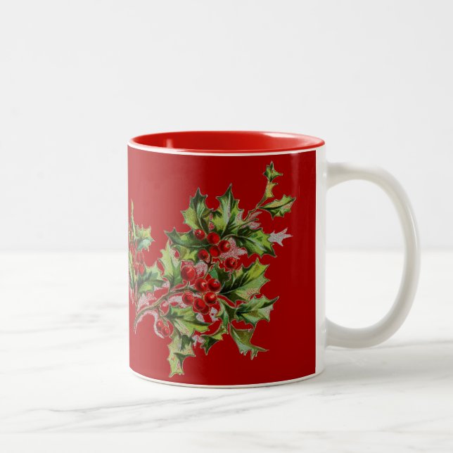Holly berry 001 Two-Tone coffee mug (Right)