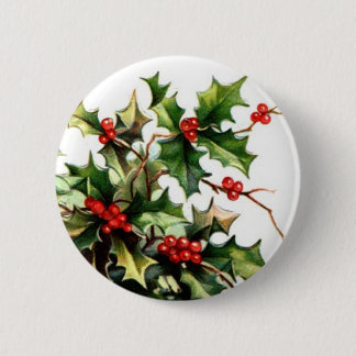 Holly Berry Button