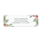 Holly Berry Christmas Holiday Return Address