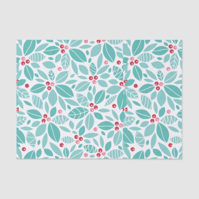 Holly Berry Christmas Tissue Paper (Front)