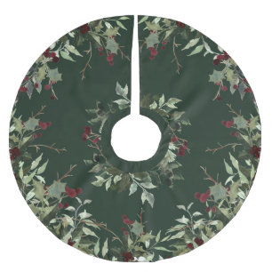 Holly Berry Christmas Whimsy Tree Skirt
