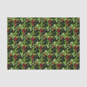 Holly Berry Christmas Wrapping Paper