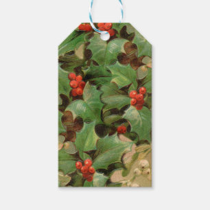 Holly Berry Greenery Christmas Holiday Vintage Gift Tags