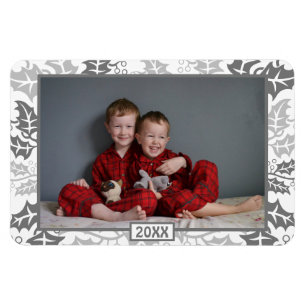 Holly Berry Holiday Christmas Photo Magnet