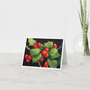 Holly Berry Night Notecard