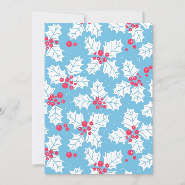 Holly berry on blue (Front)