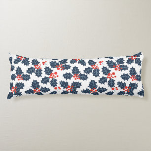 Holly berry on white body cushion