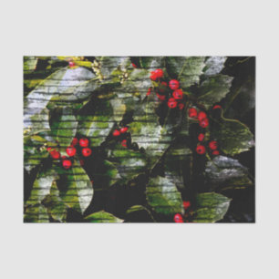 Holly Berry Vertical Tissue Paper