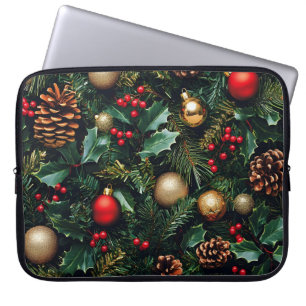 Holly Berry Winter Wonderland Laptop Sleeve