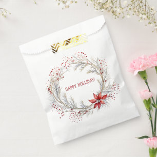 Holly Berry Wreath Favour Bag