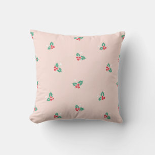 Holly & Blush: Soft Christmas Charm Cushion