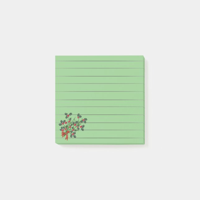 Holly Branch Post-it Notes (Front)