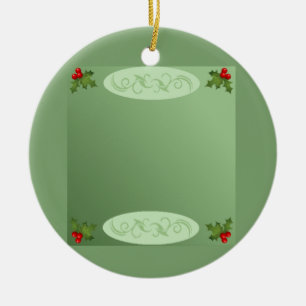 Holly Ceramic Ornament