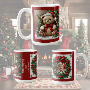 Holly Christmas Bear Coffee Mug