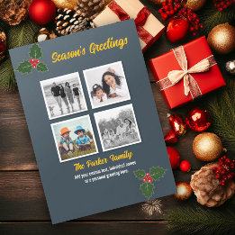 Holly Christmas Card