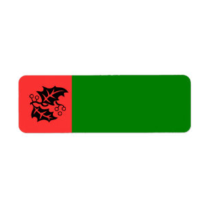 Holly Christmas Label Return Address Label