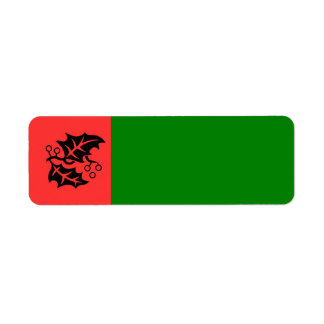 Holly Christmas Label Return Address Label