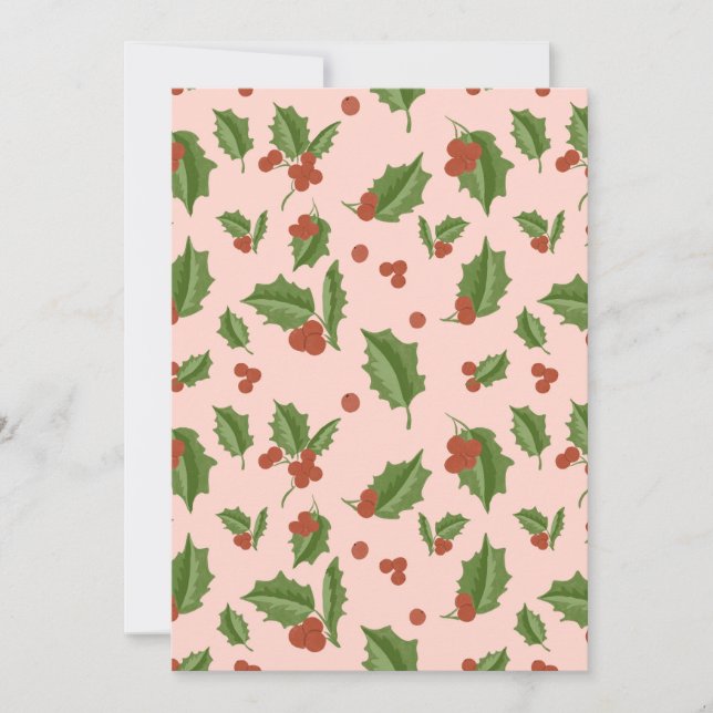 Holly Christmas Party Invitation (Front)