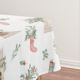 Holly Christmas Pattern Tablecloth