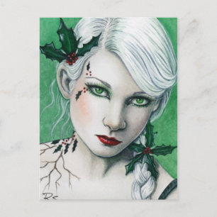 Holly Christmas Postcard