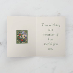 Holly Christmas Red Berry Decorative Holiday Desig Card