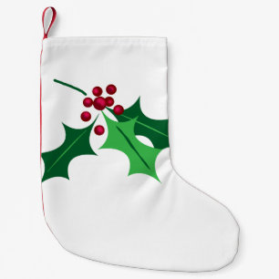 Holly Christmas Small Christmas Stocking