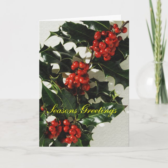 Holly Christmas Template (Front)