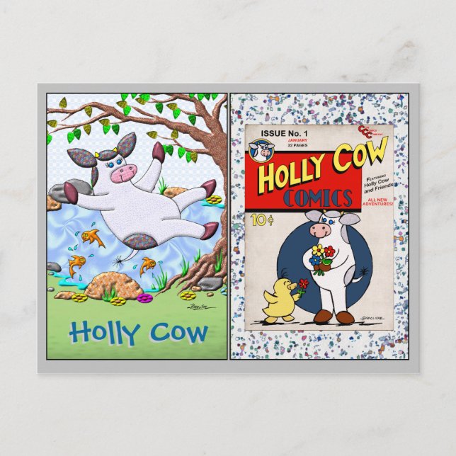 Holly Cow Collectable Trading Cards #1 and #2 (Front)