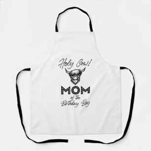 Holly Cow Mummy Of The Birthday Boy Highland Cow 1 Apron