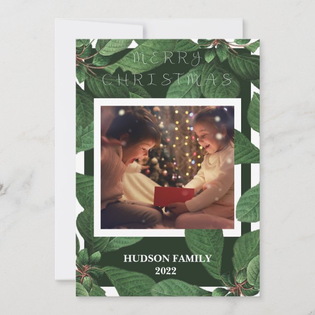 Holly Days | Merry Christmas Photo Holiday Card (Front)