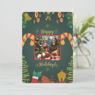 Holly Days | Merry Christmas Photo Holiday Cards