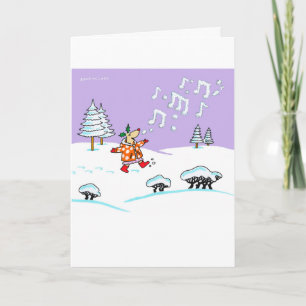 Holly Deer in full song Xmas card