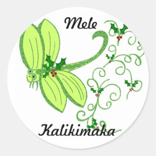 Holly dragonfly, Mele, Kalikimaka stickers