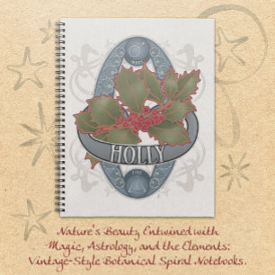 Holly - Flower Astrology and Magic Notebook