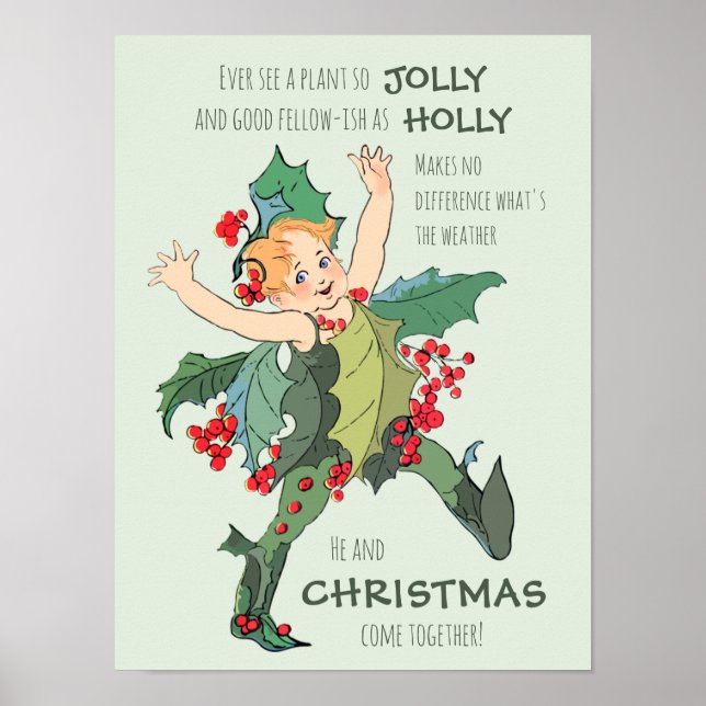 Holly Flower children Elizabeth Gordon CC0526 Poster (Front)