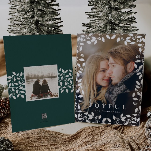 Holly Frame | Holiday Photo Card (Creator Uploaded)