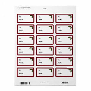 Holly Gift Labels