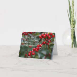 Holly Holiday Card