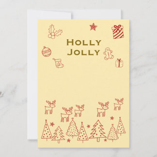 『Holly Jolly』トナカイのかわいいクリスマスカード♡ Holiday Card