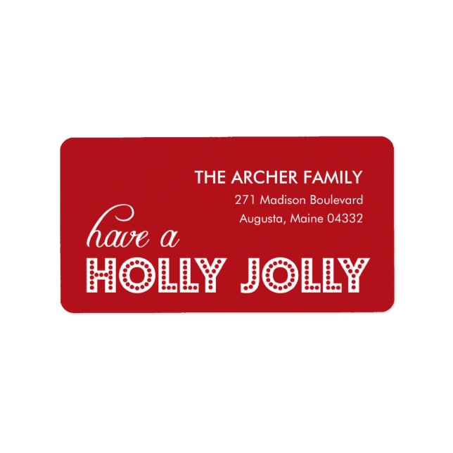 Holly Jolly Address Labels (Front)